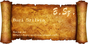 Buzi Szilvia névjegykártya