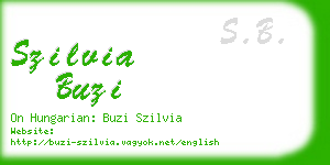 szilvia buzi business card